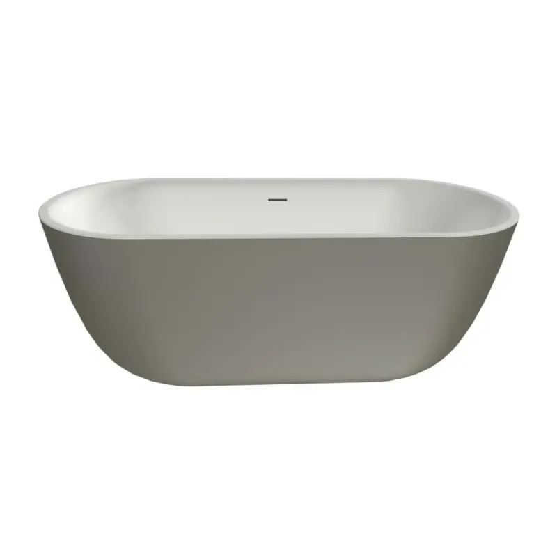 Xenz Humberto vrijstaand bad solid surface 170x70x65cm grijs/wit Express Levering