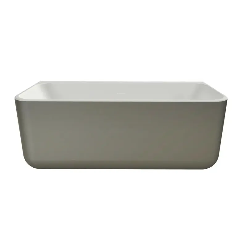 Rechtstreeks Van De Fabrikant Xenz Guido half vrijstaand bad solid surface 160x70x65cm grijs/wit